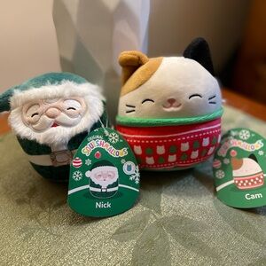 Sale NWT Squishmallows Santa and Cam.